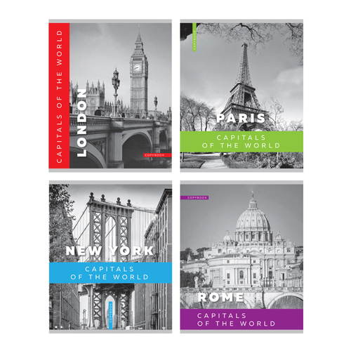 Тетрадь 96л., А5, линия BG "Мировые столицы", суперэконом