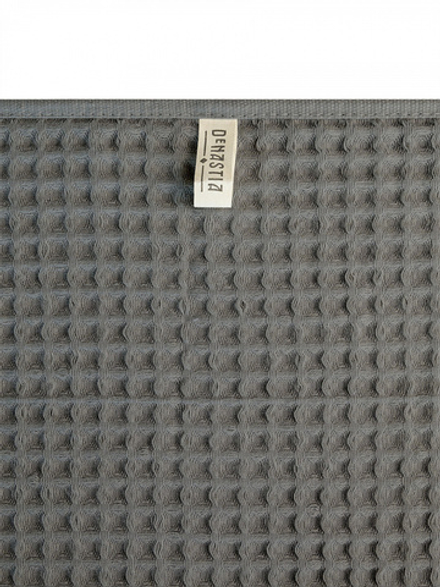 Набор полотенец вафельных 2шт DeNASTIA для бани/сауны 300gsm 70x140/50x90, 100% хлопок, темно-серый