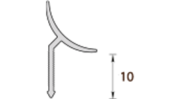 Раскладка внутренняя для плитки универсальная Идеал 001 10 мм белый 2500 мм