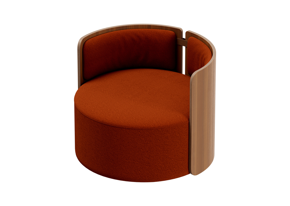 Кресло крутящееся Lagom 800 (терракотовый, орех)