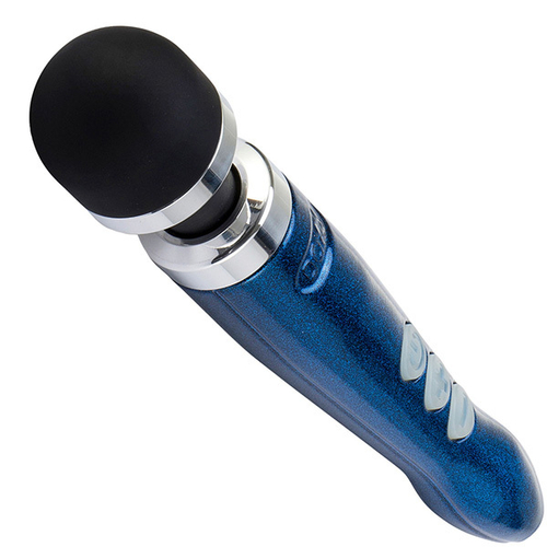 Синий беспроводной вибратор-вонд 28см Doxy Die Cast 3R Massage Wand Blue Flame