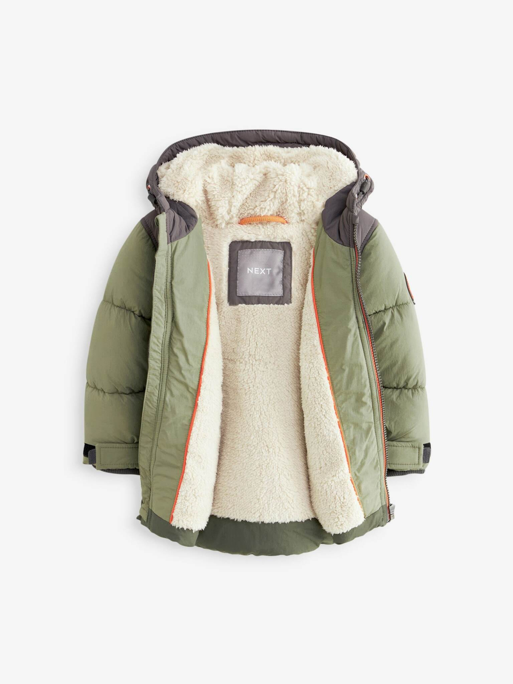 Куртка утепленная с капюшоном для мальчика Next Q53-228, Хаки