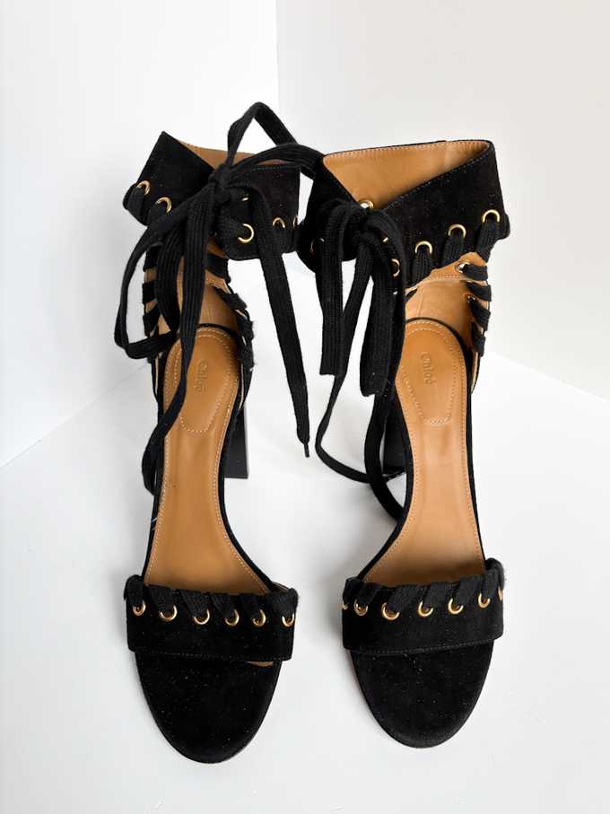 Замшевые босоножки Chloe, 38