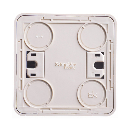 Переключатель 1-клавишный Systeme (Schneider) Electric Этюд, накладной, кремовый