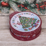 Банка жестяная 200мл 11,2*12,2*4см «Ёлочка» двухсторонняя