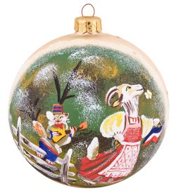 Элита НФШ-1445/3 Ел.украшение Шар «Козочка с котом» 100 мм