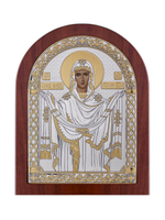 Покрова БМ, икона арочная, красное дерево 105х140