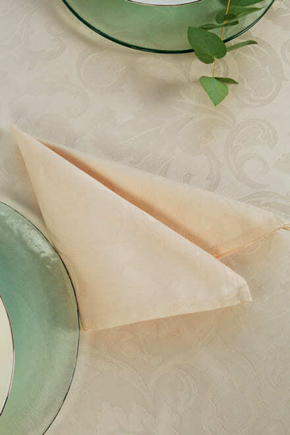 Скатерть 180x270 и 12 салфеток EmilioGatti Florida светло-бежевые