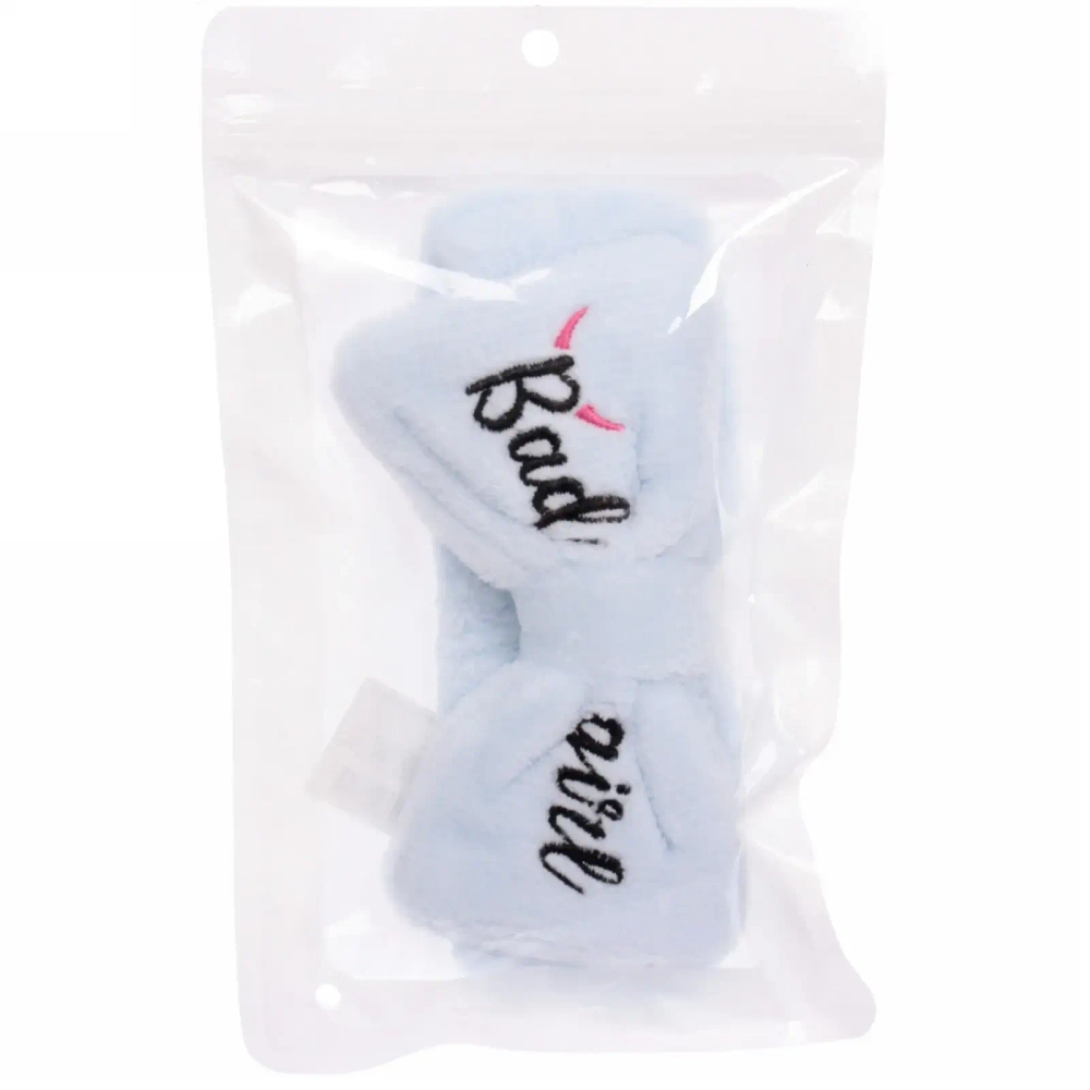 Повязка на голову «New collection Vostok - Bаd girl», цвет черный, розовый, голубой и сиреневый, 20*6см ( упаковка белый ZIP пакет )