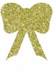 Бантик из пенофлекса с блестками 150 мм., золото, ПромЕлка (Б1-150GOLD)