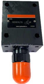 DBDS8G1X/50 - Предохранительный клапан прямого управления Ду8, давление регулировки до 50 бар, тип монтажа - резьбовой, элемент регулировки S = винт