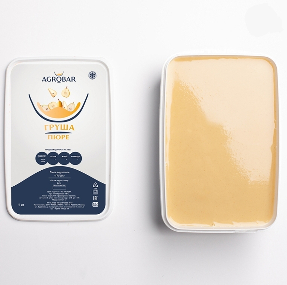 Пюре Груша Агробар замороженное, 250гр