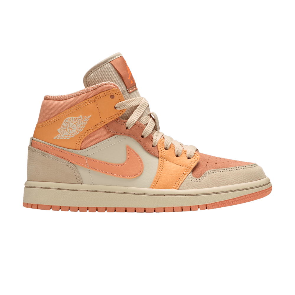Кроссовки Jordan Air Jordan 1 Mid "Apricot Orange" (Женская размерная сетка)