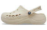 Crocs Card Crocs Baya Platform Clog Beiya non-slip wear-resistant hole shoes women's off-white