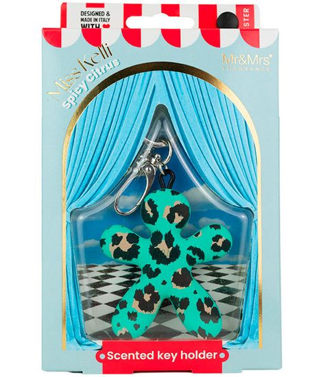 Аромабрелок с шармом Miss Kelli черно-голубой Пряный цитрус, Mr&Mrs Fragrance