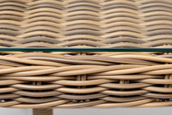 "Латте" плетеный стол из искусственного ротанга 140х80см, цвет соломенный