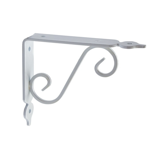 Кронштейн фигурный кованный белый 110х140мм