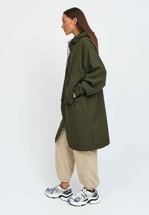 Плащ оверсайз хаки - фото 15