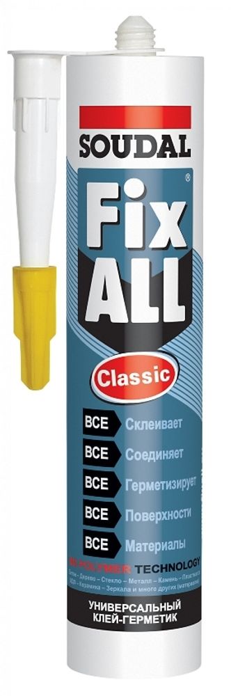 Клей-герметик Soudal FIX ALL Flexi белый универсальный  290мл  117383