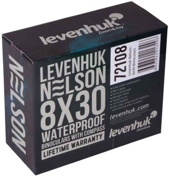 Бинокль Levenhuk Nelson 8x30 с сеткой и компасом