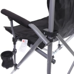 Кресло складное с подлокотниками до 100 кг SJ-0054, 58*58*92 см, цвет: чёрный, ТуристМастер