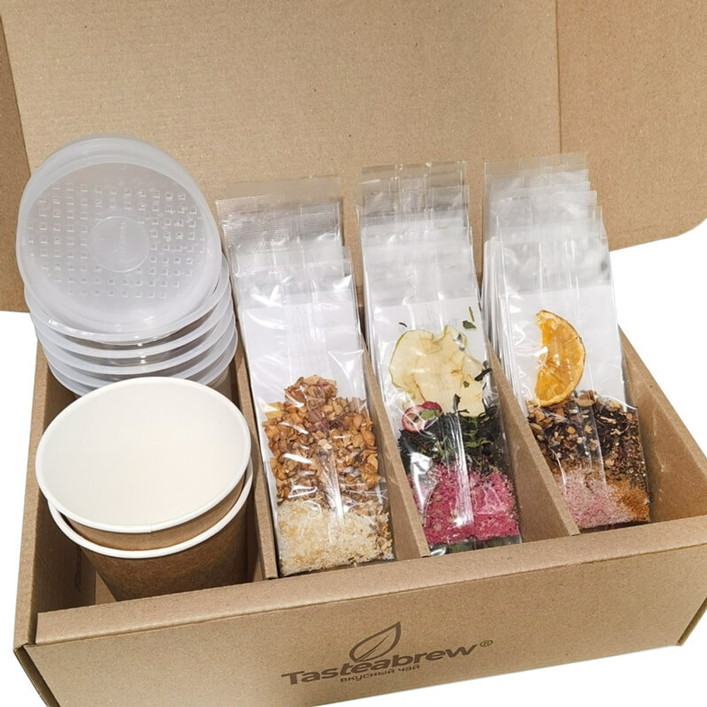 Набор авторского чая Tasteabrew "ЯГОДЫ И ТРАВЫ" (31 порция чая + система заваривания в подарок)