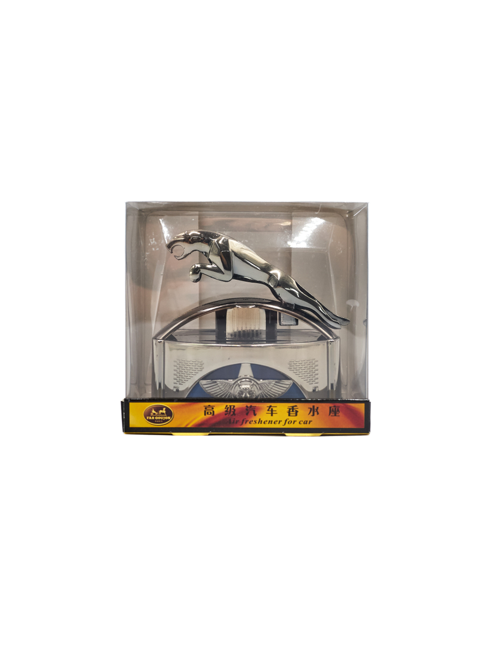 Ароматизатор для автомобиля на торпеду "Ягуар" серебристый. Запах Морской бриз, 45 мл