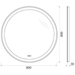 Зеркало BelBagno SPC-RNG-800-LED-TCH-WARM с подсветкой с подогревом с сенсорным выключателем