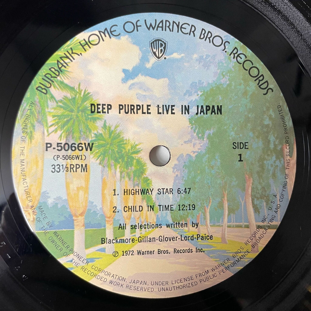 Винтажная виниловая пластинка LP Deep Purple Live In Japan (Japan 1974) (No Obi) Smoke On The Water