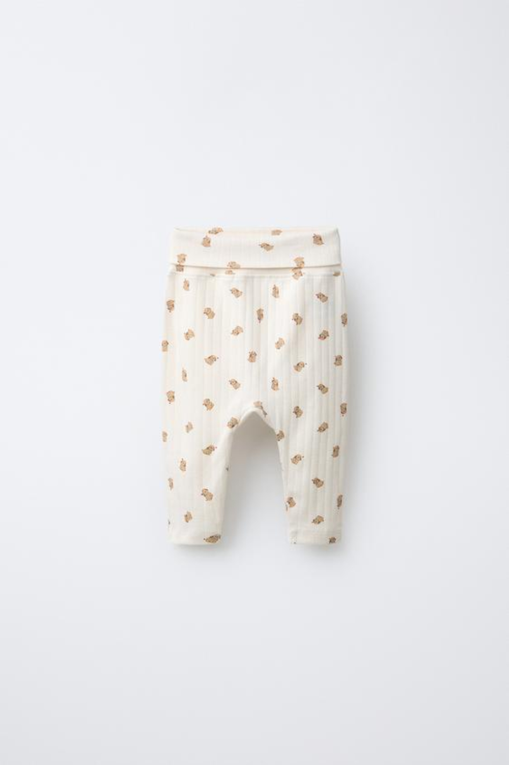 ZARA КОМПЛЕКТ ИЗ КУРТКИ, БОДИ И ЛЕГГИНСОВ С ПРИНТОМ «СОБАКИ», ЭКРЮ