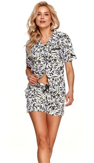 Пижама Amy из хлопкового полотна с анималистическим принтом (Размер: XL) (Цвет: зебра)