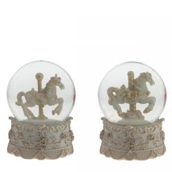 GAEM Фигурка декор в стекл шаре "Лошадка", D 6.5 см, L6,5 W6,5 H8,5 см, 2в.