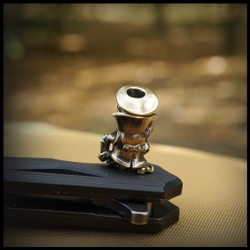 Темлячная бусина "Вовка" для ножей , латунь