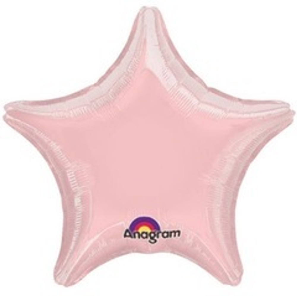 А 19" Звезда, Металлик, Pink (Розовый), 1 шт.
