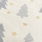 Плед из хлопка с новогодним рисунком Magic forest из коллекции New Year Essential, 130х180 см