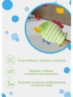 Детская мочалка рукавичка варежка для купания малышей +3мес