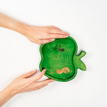 Менажница деревянная из сибирского кедра для подачи блюд и закусок с гравировкой "ЯБЛОКО". MG118