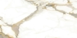 Керамогранит Alma Ceramica GFA114CLR04L Calacatta Oro 114x57 бежевый / белый лаппатированный под мрамор