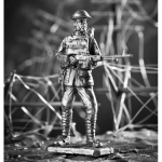 Оловянный солдатик Солдат американского экспедиционного корпуса с автоматической винтовкой Браунинга, 1918 г.