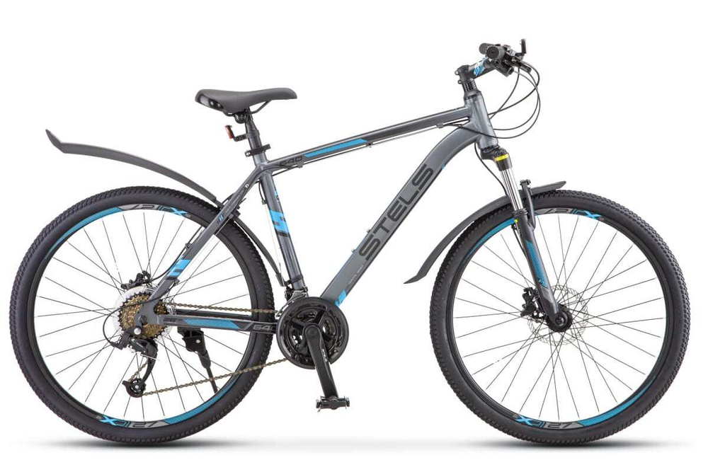 Велосипед STELS Navigator 640 D 26" V010 (2019) серый/синий 15.5" (требует финальной сборки)