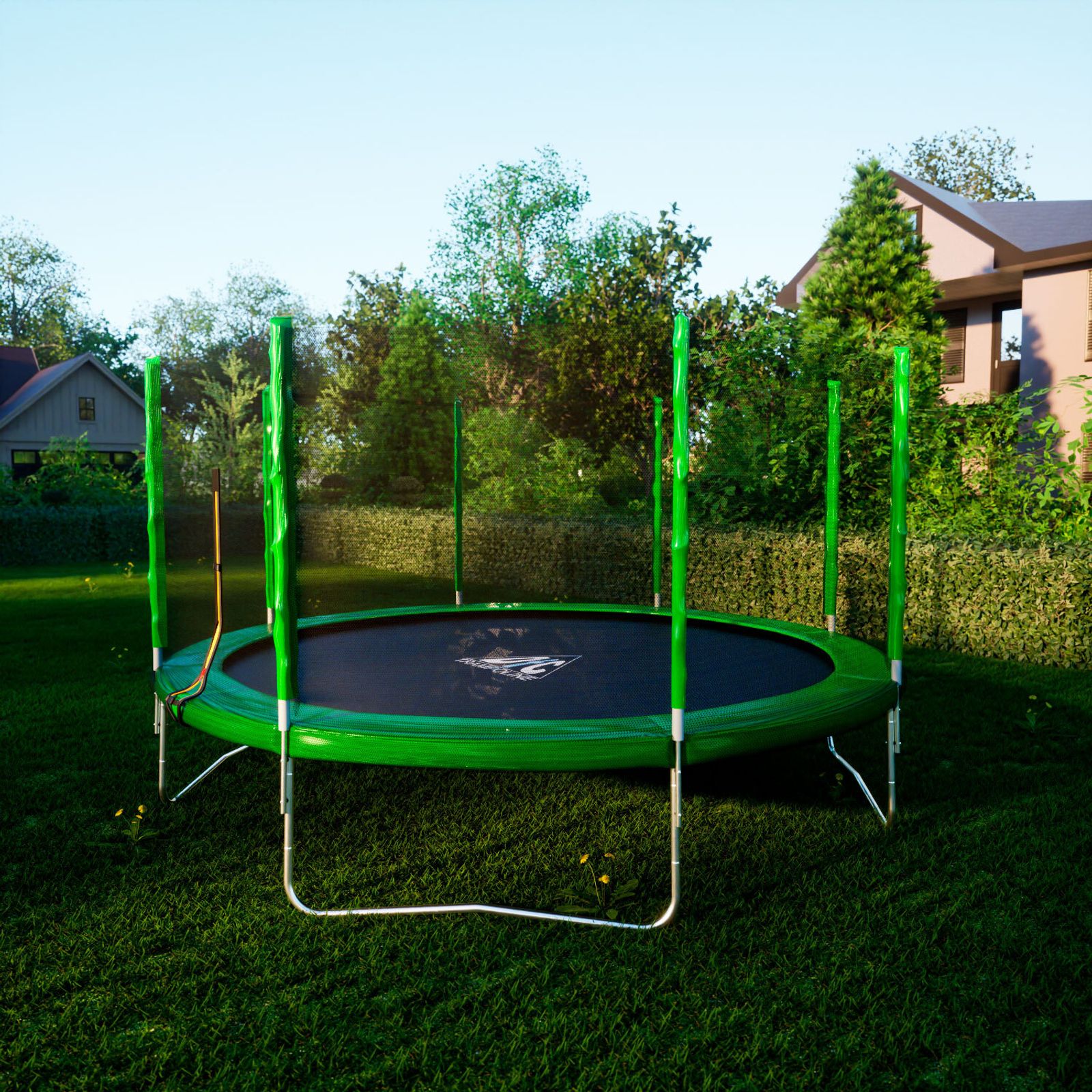 Батут DFC Trampoline Fitness с сеткой 14ft фото №7