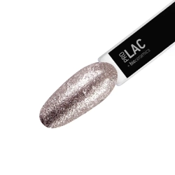 IQ BEAUTY Лак для ногтей профессиональный укрепляющий с биокерамикой #127, 12.5 мл светлая бронза с эффектом жатой фольги, плотный