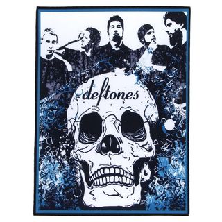 Нашивка спиновая Deftones группа/череп (303)