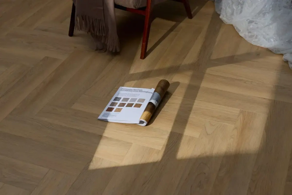 Кварц-винил SPC Steinholz Herringbone 4,5 мм Лайбниц 1.14688 м2