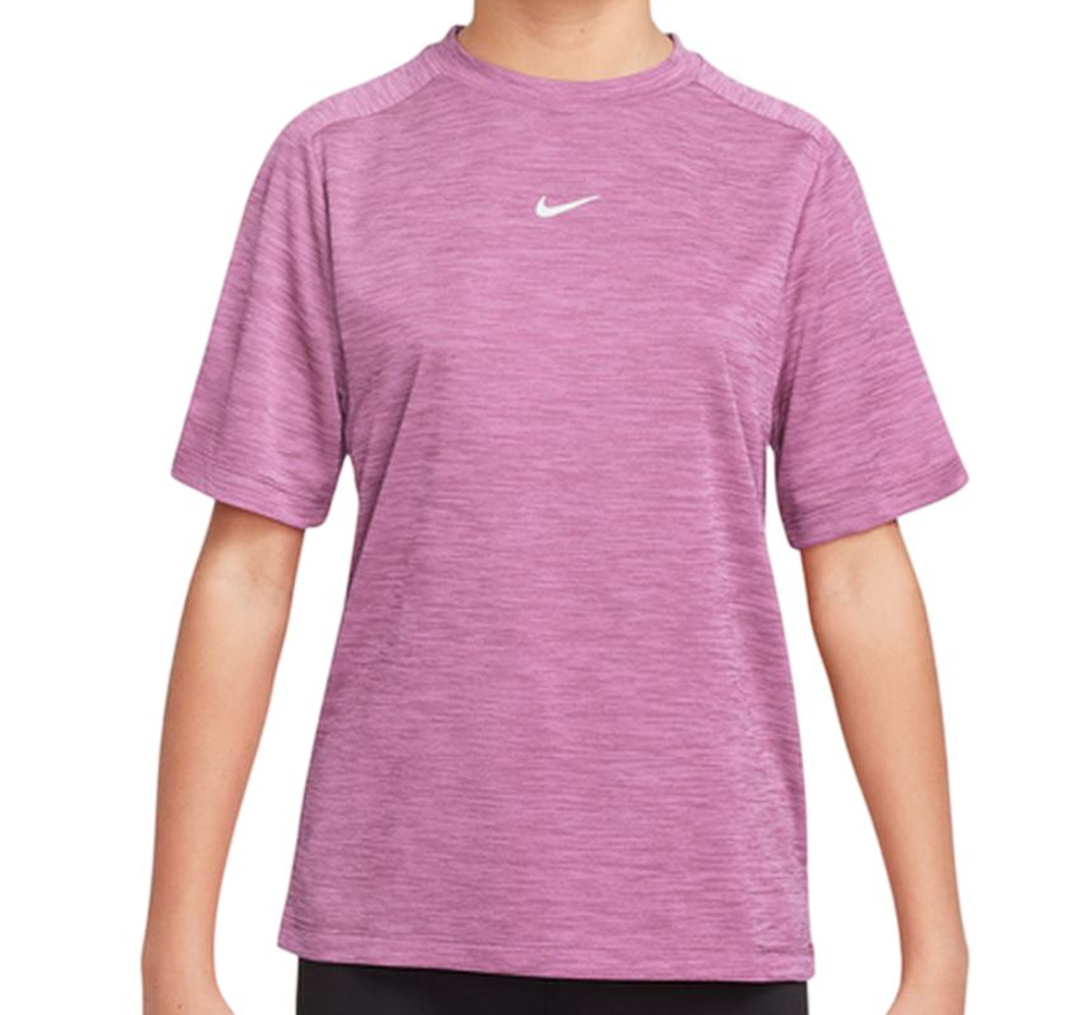 Футболка для мальчика теннисная Nike Boys Multi Dri-FIT Short-Sleeve - light magenta/pure/white