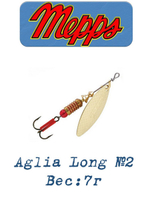 Блесна для рыбалки вращающаяся AGLIA LONG 2, Black