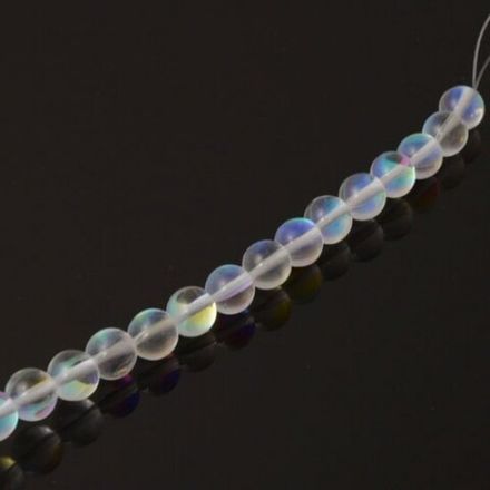 Mermaid Glass Beads 8 mm Crystal Mystic 01