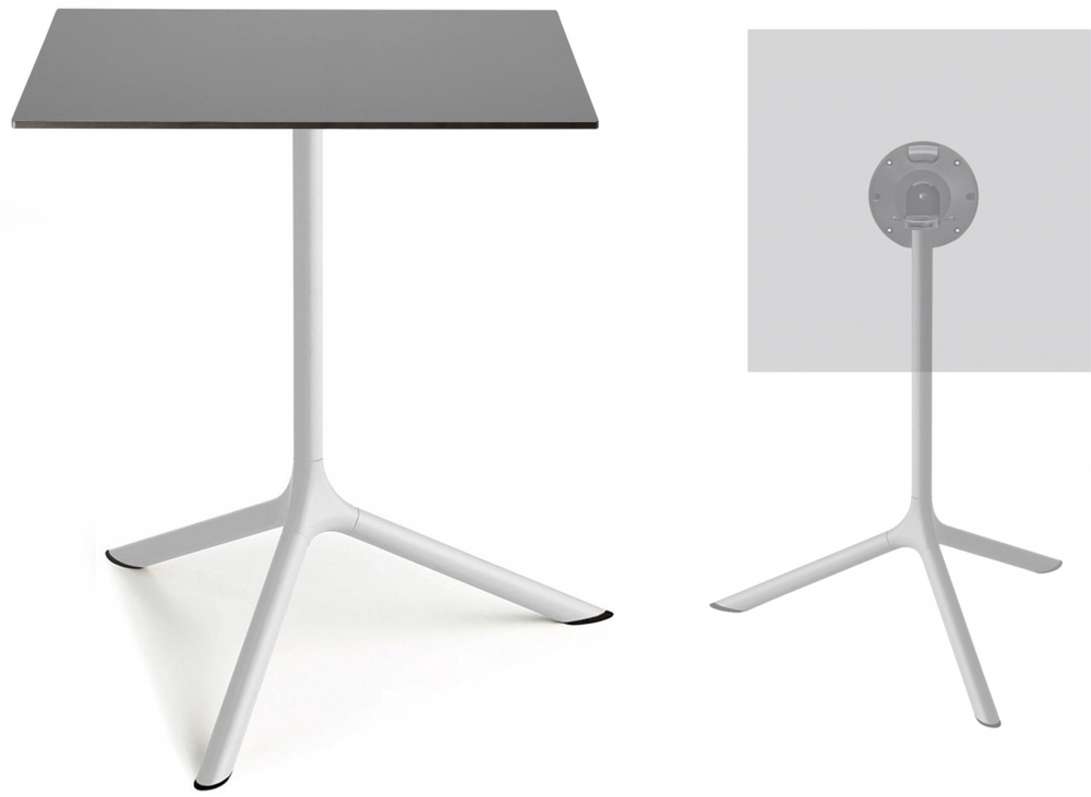 Стол ламинированный обеденный складной Scab Design Tripe Maxi Folding, белый, антрацит