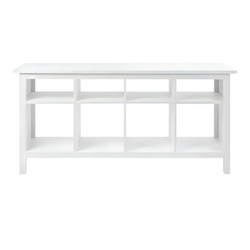 Тумба, 157х74х40, Кантри 00, с открытыми полками, белый лак