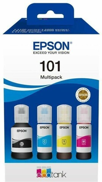 Набор чернил EPSON EcoTank 101 для L4150/L4160/L4260/L6160/L6170/L6190/L14150, C13T03V64A